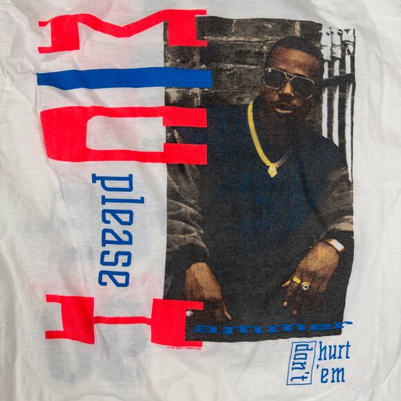 Vintage 1990 MC Hammer T-Shirt | World Tour | Neon 90s Hip Hop - Picture 5 of 16